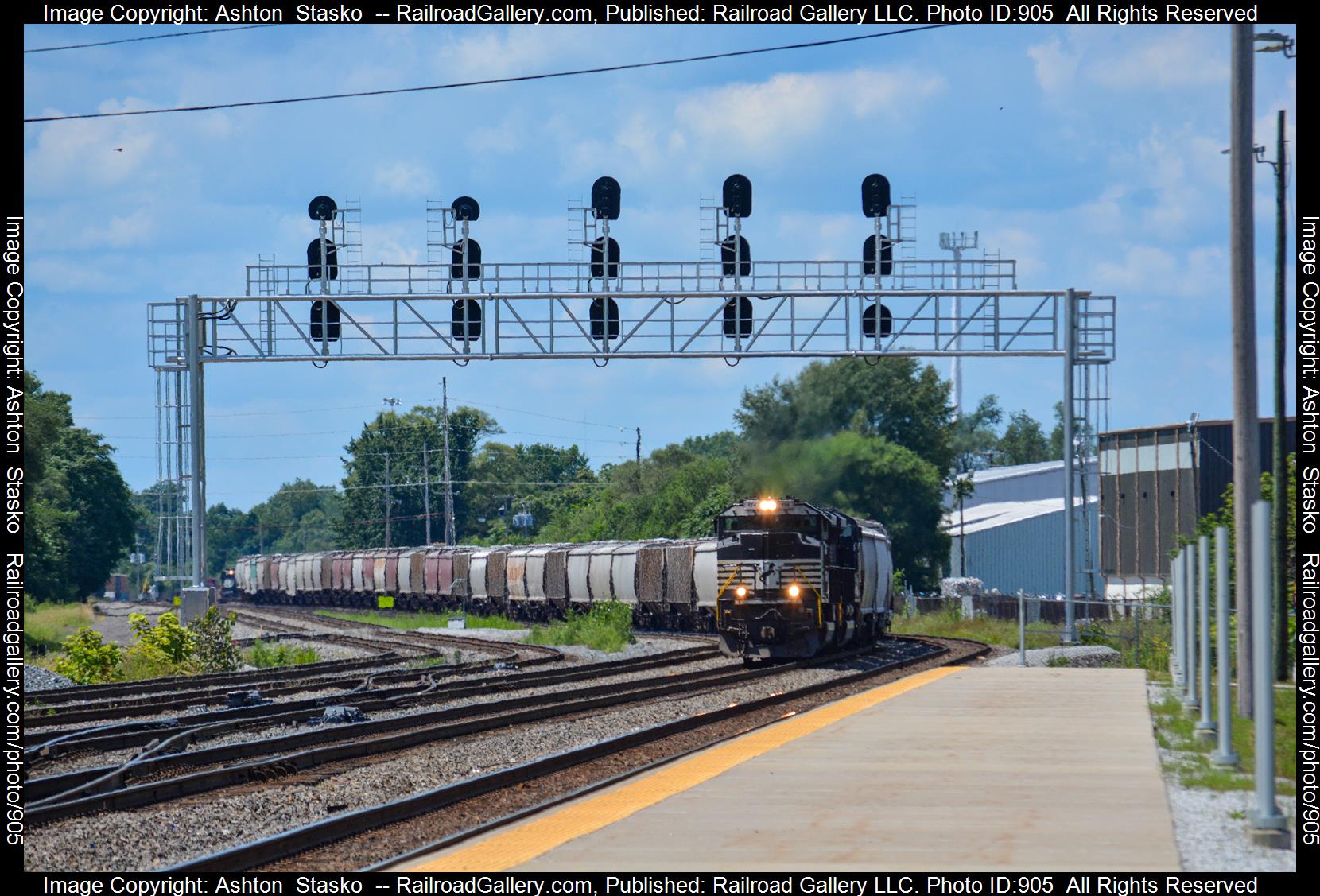 1078 is a class SD70ACE  and  is pictured in Elkhart, Indiana, Usa .  This was taken along the Chicago Line on the Norfolk Southern. Photo Copyright: Ashton  Stasko  uploaded to Railroad Gallery on 03/31/2023. This photograph of 1078 was taken on Saturday, July 24, 2021. All Rights Reserved. 