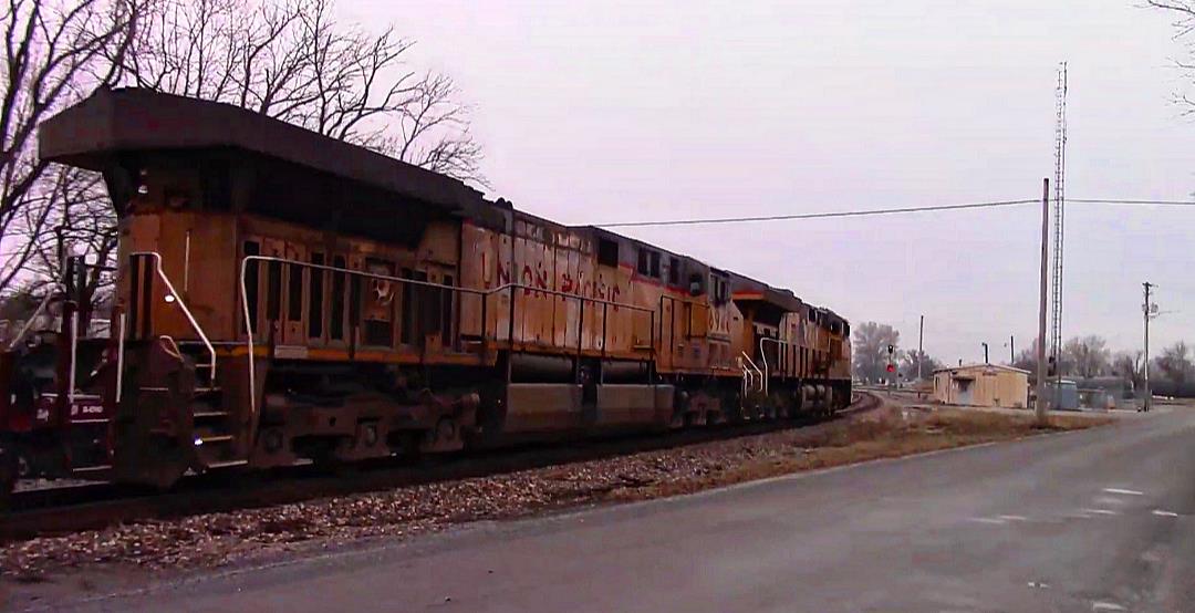 UP 6945 is a class GE AC6000CW and  is pictured in Mount Vernon, Illinois, USA.  This was taken along the UP Mount Vernon subdivision on the Union Pacific Railroad. Photo Copyright: Blaise Lambert uploaded to Railroad Gallery on 04/07/2023. This photograph of UP 6945 was taken on Saturday, December 10, 2022. All Rights Reserved. 