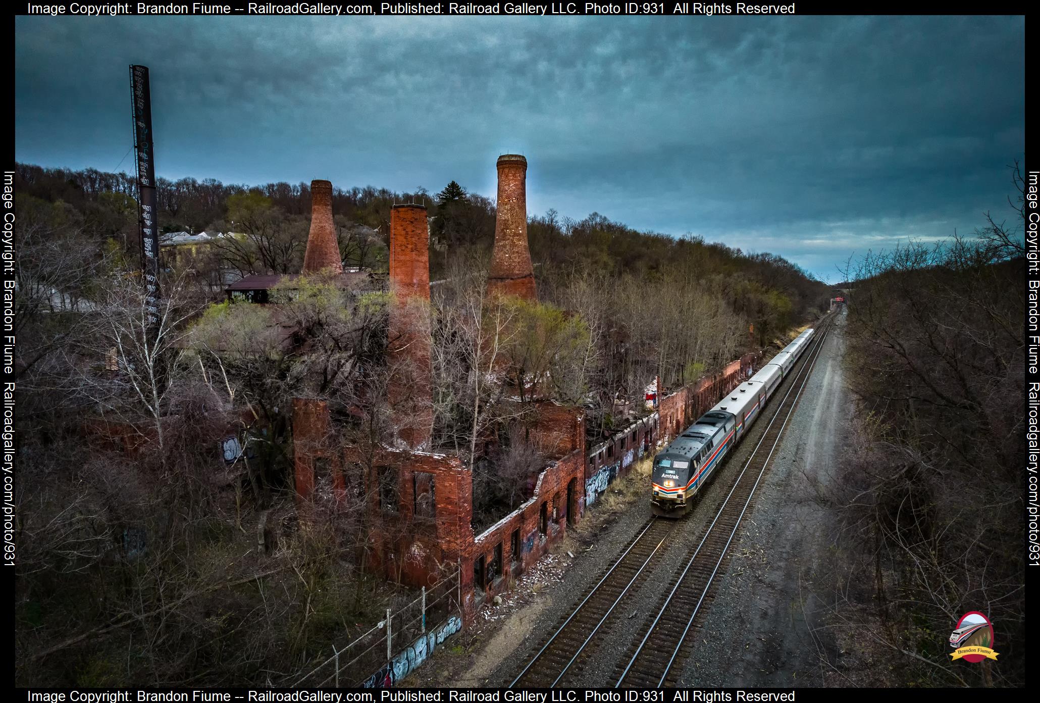 AMTK 130 is a class GE P42DC and  is pictured in Grapeville, Pennsylvania, USA.  This was taken along the Pittsburgh Line on the Amtrak. Photo Copyright: Brandon Fiume uploaded to Railroad Gallery on 04/07/2023. This photograph of AMTK 130 was taken on Friday, April 07, 2023. All Rights Reserved. 