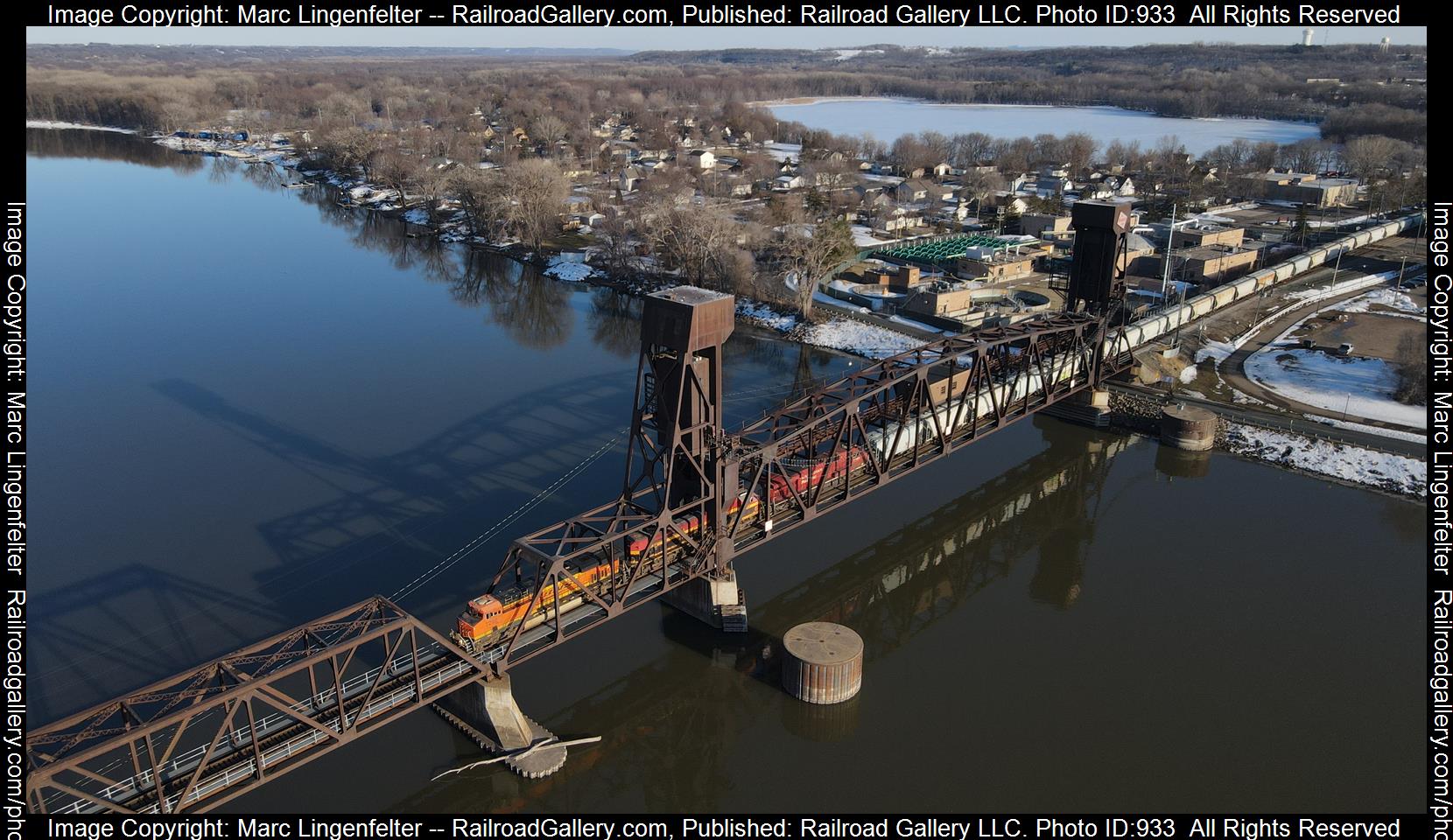 BNSF 7291 is a class GE Unknown and  is pictured in Hastings, Minnesota, USA.  This was taken along the CP River Sub on the BNSF Railway. Photo Copyright: Marc Lingenfelter uploaded to Railroad Gallery on 04/07/2023. This photograph of BNSF 7291 was taken on Thursday, March 23, 2023. All Rights Reserved. 