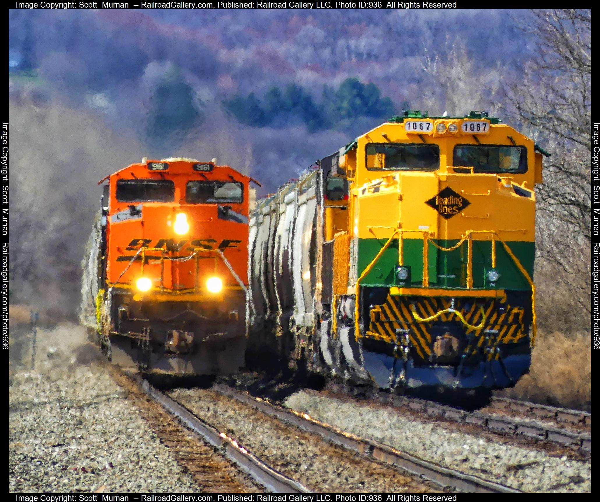 BNSF 9161 is a class EMD SD70ACe and  is pictured in Hornell , New York, United States.  This was taken along the Southern Tier Line on the Norfolk Southern. Photo Copyright: Scott  Murnan  uploaded to Railroad Gallery on 04/09/2023. This photograph of BNSF 9161 was taken on Saturday, April 08, 2023. All Rights Reserved. 