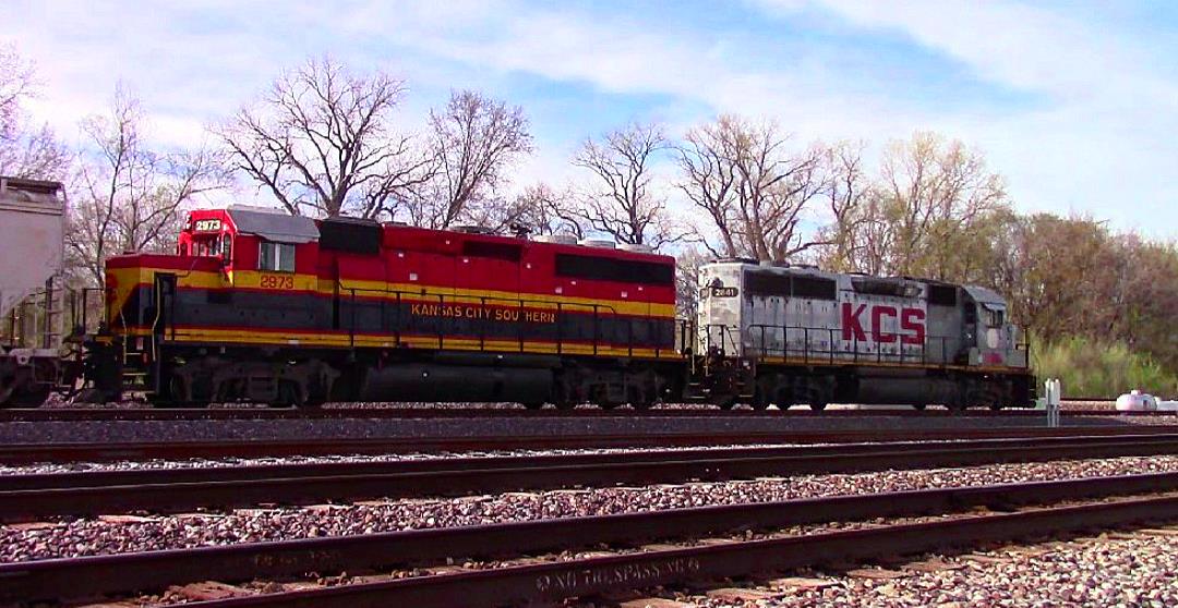 KCS 2841 is a class EMD GP40-3 and  is pictured in Mitchell, Illinois, USA.  This was taken along the KCS Springfield Subdivision on the Kansas City Southern Railway. Photo Copyright: Blaise Lambert uploaded to Railroad Gallery on 04/09/2023. This photograph of KCS 2841 was taken on Friday, April 07, 2023. All Rights Reserved. 