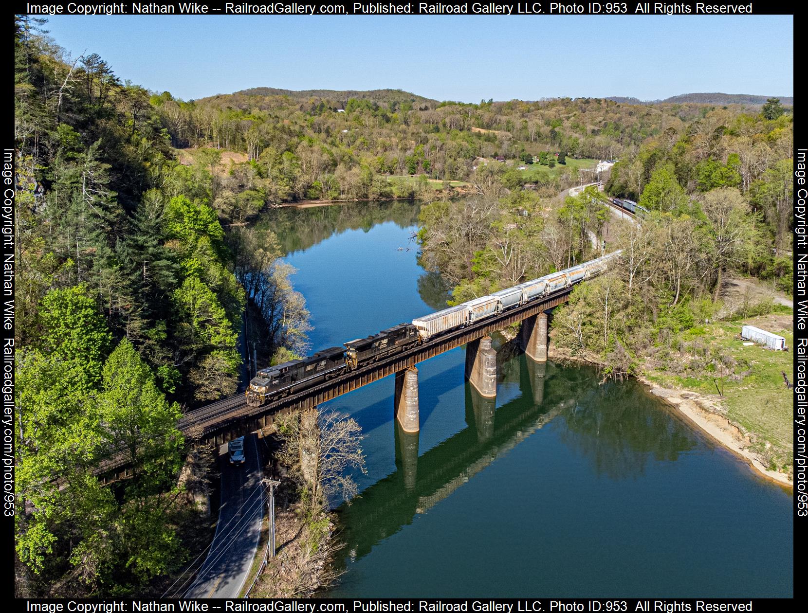 NS 9681 is a class C44-9W  and  is pictured in Harriman, Tennessee , United States.  This was taken along the CNO&TP South District  on the Norfolk Southern. Photo Copyright: Nathan Wike uploaded to Railroad Gallery on 04/12/2023. This photograph of NS 9681 was taken on Wednesday, April 12, 2023. All Rights Reserved. 