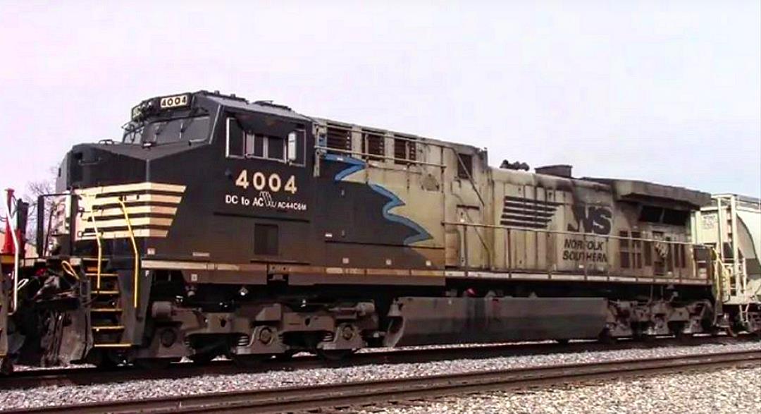 NS 4004 is a class GE AC44C6M and  is pictured in Centralia, Illinois, USA.  This was taken along the CN Centralia subdivision on the Norfolk Southern. Photo Copyright: Blaise Lambert uploaded to Railroad Gallery on 04/13/2023. This photograph of NS 4004 was taken on Saturday, March 04, 2023. All Rights Reserved. 